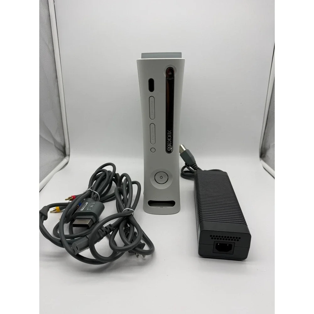 Microsoft Xbox 360 Console White HDMI E73 Red Ring For Parts Repair Bundle 20GB